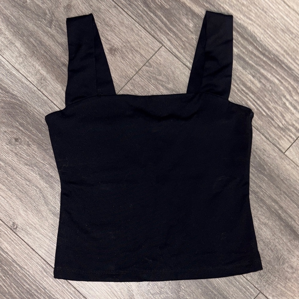 Abercrombie & Fitch Black Sleeveless Crop Top